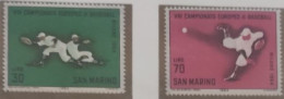 SAN MARINO  1964 EUROPEI DI BASEBALL Serie Completa - Unused Stamps