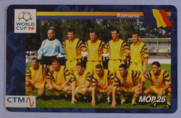 MACAU - Chip - CTM - Smart Card - ROMANIA - Football World Cup 98 - Mint - Macau