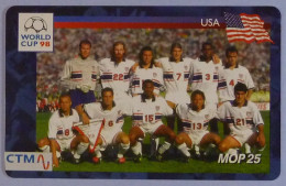 MACAU - Chip - CTM - Smart Card - USA - Football World Cup 98 - Mint - Macau