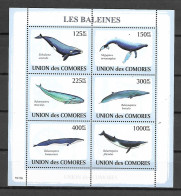 Comoros 2009 Marine Mammals - Whales Sheetlet MNH - Balene