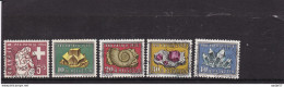SUISSE Pro Patria 1958 N° Y&T 606 à 610 Used - Used Stamps