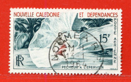 REF102 > NOUVELLE CALEDONIE > PA N° 67 Ø Beau Cachet > Oblitéré Dos Visible > Used Ø - NCE  Pecheur à L'épervier - Usados