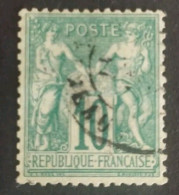 TIMBRE FRANCE TYPE SAGE N 65 OBL CAD COTE +30€ - 1876-1878 Sage (Tipo I)