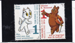 Netherlands Pays Bas 2016 75 Years Tom Poes, Marten Toonder Nature - Cats - Art - Comics MNH** - Nuevos