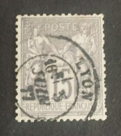 TIMBRE FRANCE TYPE SAGE N 66 OBL CAD LYON JUIN 1877 COTE +25€ - 1876-1878 Sage (Tipo I)