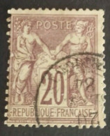 TIMBRE FRANCE TYPE SAGE N 67 OBL CAD 1884 COTE +25€ - 1876-1878 Sage (Tipo I)