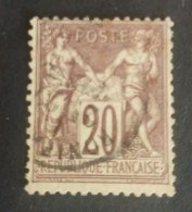 TIMBRE FRANCE TYPE SAGE N 67 OBL CAD Gauche COTE +25€ - 1876-1878 Sage (Tipo I)