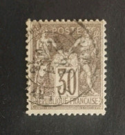 TIMBRE FRANCE TYPE SAGE N 69 OBL CAD SUR BRUN FONCE - 1876-1878 Sage (Tipo I)