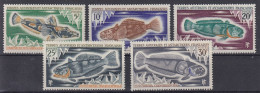 TIMBRE TAAF SERIE FAUNE POISSONS N° 34/38 NEUFS ** GOMME SANS CHARNIERE - Nuevos