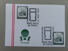 Österreich Pro Juventute - Mit Sonderstempel 21. Mai 1985 Hall In Tirol, Weltmilchtag (Nr. 2168) - Sonstige & Ohne Zuordnung