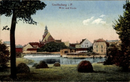 CPA Gryfice Greifenberg Pommern, Wehr, Kirche - Pommern