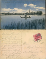 Postcard Neudamm (Neumark) Dębno Boot Auf Dem See, Stadt 1913  - Pommern