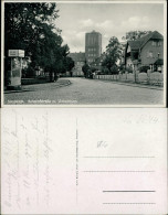 Postcard Neudamm (Neumark) Dębno Bahnhofstraße Mit Wasserturm 1932  - Pommern