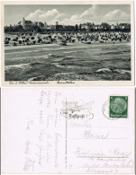 Postcard Swinemünde Świnoujście Strand Ostsee Strandleben 1936 - Pommern