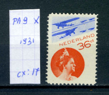 Pays-Bas       PA 9 X - Airmail