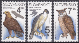 Slowakei 1994 - Mi.Nr. 196 - 198 - Postfrisch MNH - Tiere Animals Vögel Birds - Adler & Greifvögel