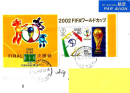 GIAPPONE JAPAN - 2002 HIGASHINADA Coppa Mondo Calcio Fifa World Cup Korea/Japan Serie 2v. Su Busta Fdc Viaggiata - 8475 - 2002 – Corea Del Sud / Giappone