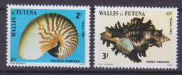 Wallis And Fortuna 1985 Mi. 479-80, Meeresschnecke Shell, MNH** - Nuevos