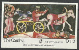 Gambia 1987 Mi Block 32 MNH  (ZS5 GMBbl32) - Paarden