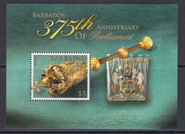 2014 Barbados Parliament Souvenir Sheet MNH - Barbados (1966-...)