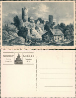 Ansichtskarte Kohren-Sahlis Burgruine - Künstlerkarte 1928 - Kohren-Sahlis
