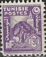 TUNISIA 1944 Mosque And Olive Trees - 90c. - Violet MNH - Ungebraucht