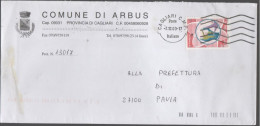 ITALIA - Storia Postale Repubblica - 2003 - 0,77€ La Famiglia (Isolato) - Lettera - Comune Di Arbus - Viaggiata Da Cagli - 2001-10: Marcophilia