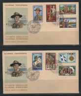 GREECE 1960 SCOUTS ISSUE COMPLETE SET STAMPS ON FDC - Storia Postale