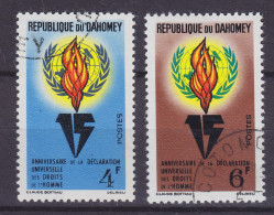 Dahomey 1963 Mi. 229-30, Menschenrechte (o) - Benin – Dahomey (1960-...)