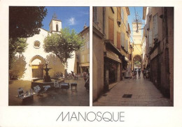 MANOSQUE La Place St Sauveur Et La Rue Soubeyran 33(scan Recto-verso)MA355 - Manosque