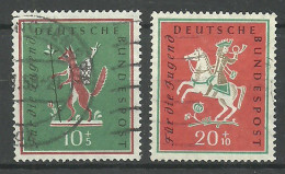 Germany, Federal Republic 1958 Mi 286-287 Cancelled  (SZE5 GRM286-287) - Paarden