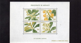 1985 Monaco - Le Quattro Stagioni Del Nespolo - Blocks & Sheetlets
