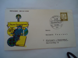 GERMANY   FDC 1964  PEOPLES     BIRDS OWLS - Uilen