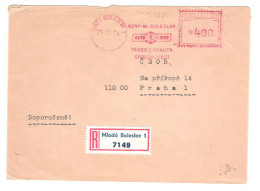 Tchécoslovaquie - Recommandé 7149 De Mlada Boleslav 1 Pour Prague - Storia Postale