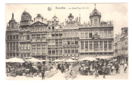 CPA Bruxelles - La Grand'Place - Marché Aux Fleurs - Animée - A Circulée - Mercadillos