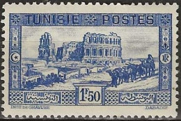 TUNISIA 1931 Ancient Ruins - 1f.50 - Blue MNH - Nuovi