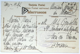 TANGER MAROC CARTE C. PERLE TANGER 19.9.1912 + MENTION DIVISION NAVALE DU MAROC - Seepost