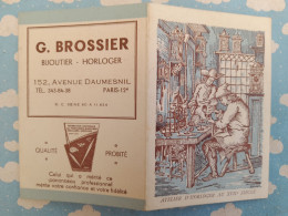 Calendrier 1970 G. BROSSIER BIJOUTIER HORLOGER PARIS 12e - Klein Formaat: 1961-70