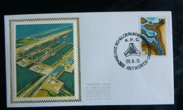 1975 1780 FDC Zijde/soie ( Antwerpen)  :  "  Schelde-Rijn Verbinding" - 1971-1980