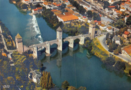 CAHORS EN QUERCY Vu Du Ciel Le Pont Valentre XIVe Siecle 16(scan Recto-verso) MA584 - Cahors