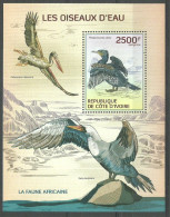 Ivory Coast 2014 Mi Block 196 MNH  (LZS5 IVCbl196) - Marine Web-footed Birds