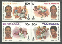 Tanzania 1980 Mi 157-160 MNH  (ZS4 TNZpar157-160) - Summer 1980: Moscow