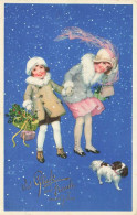 N°25432  - Nouvel An - M. Flatscher - Jeunes Filles Par Temps De Neige - New Year