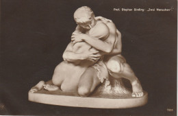 TH3795 --  Prof. STEPHAN SINDING  --  ,, ZWEI MENSCHEN ,, - Sculptures