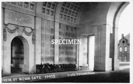 Photo Postcard Inside Of Menin Gate - Ypres  - Photo Duhameeuw - Ieper