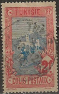 TUNISIA 1906 Parcel Post - Mail Carrier - 2f. - Blue And Red FU - Used Stamps