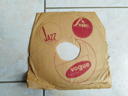 Pochette Vide Pour Disque 78 Tours 250 Mm VOGUE Productions JAZZ Sélection SWING Signé Pierre Merlin - En L'état - Speciale Formaten