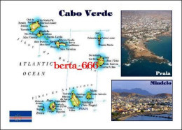 Cape Verde Map New Postcard * Carte Geographique * Landkarte - Kaapverdische Eilanden