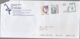 ITALIA - Storia Postale Repubblica - 2003 - 0,01€ + 0,03€ Donne Nell'Arte + 0,41€ Campionati Del Mondo Di Sci Nordico - - 2001-10: Marcophilia