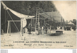 L'AVIATION AUX GRANDES MANOEUVRES DU SUD OUEST MONTAGE D'UN BIPLAN FARMAN  EDITION DAUDE - ....-1914: Precursors